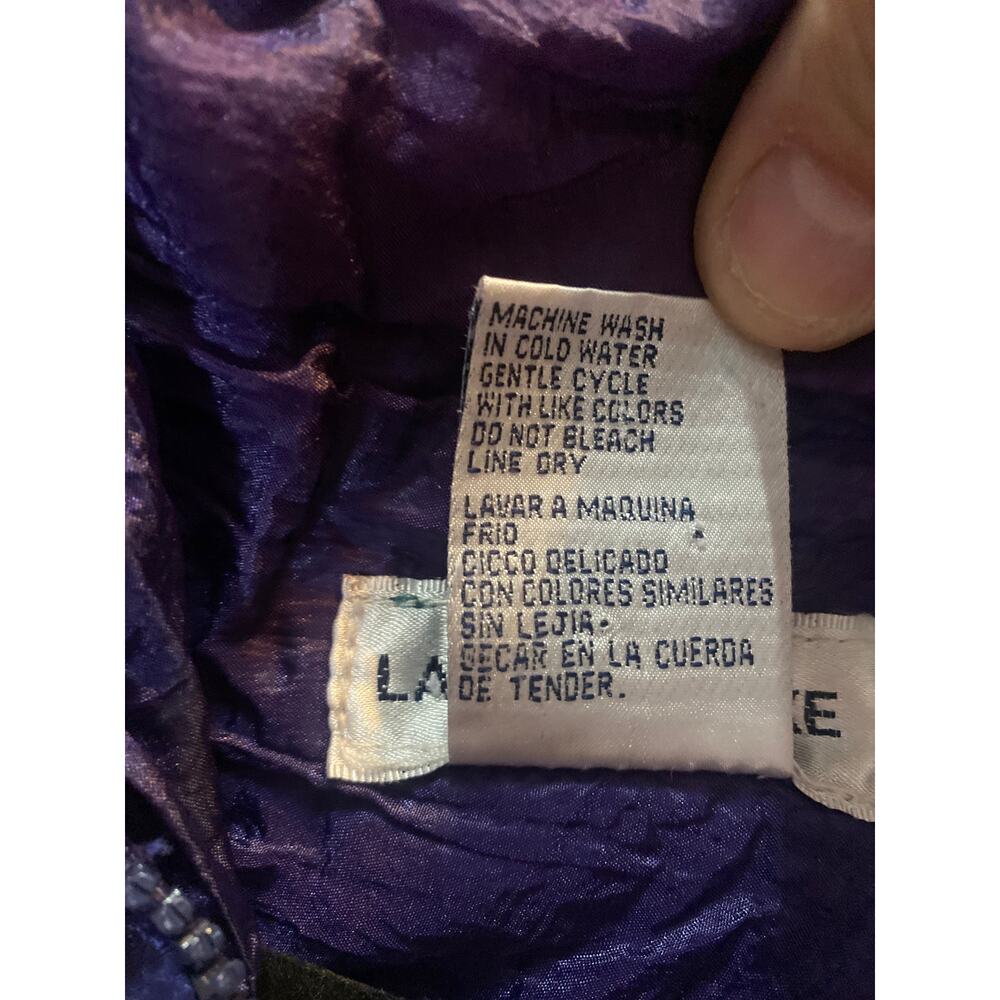 Vintage Lauren Brooke Windbreaker Jacket Sz L Baroque Patchwork Gold 90s - Picture 6 of 6
